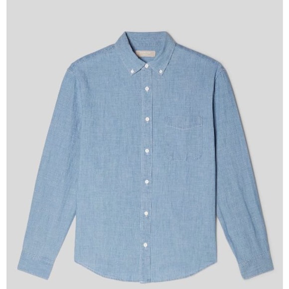 NWT Everlane The Relaxed Organic Chambray Shirt in Mid ReChambray sz XXL - Picture 1 of 9
